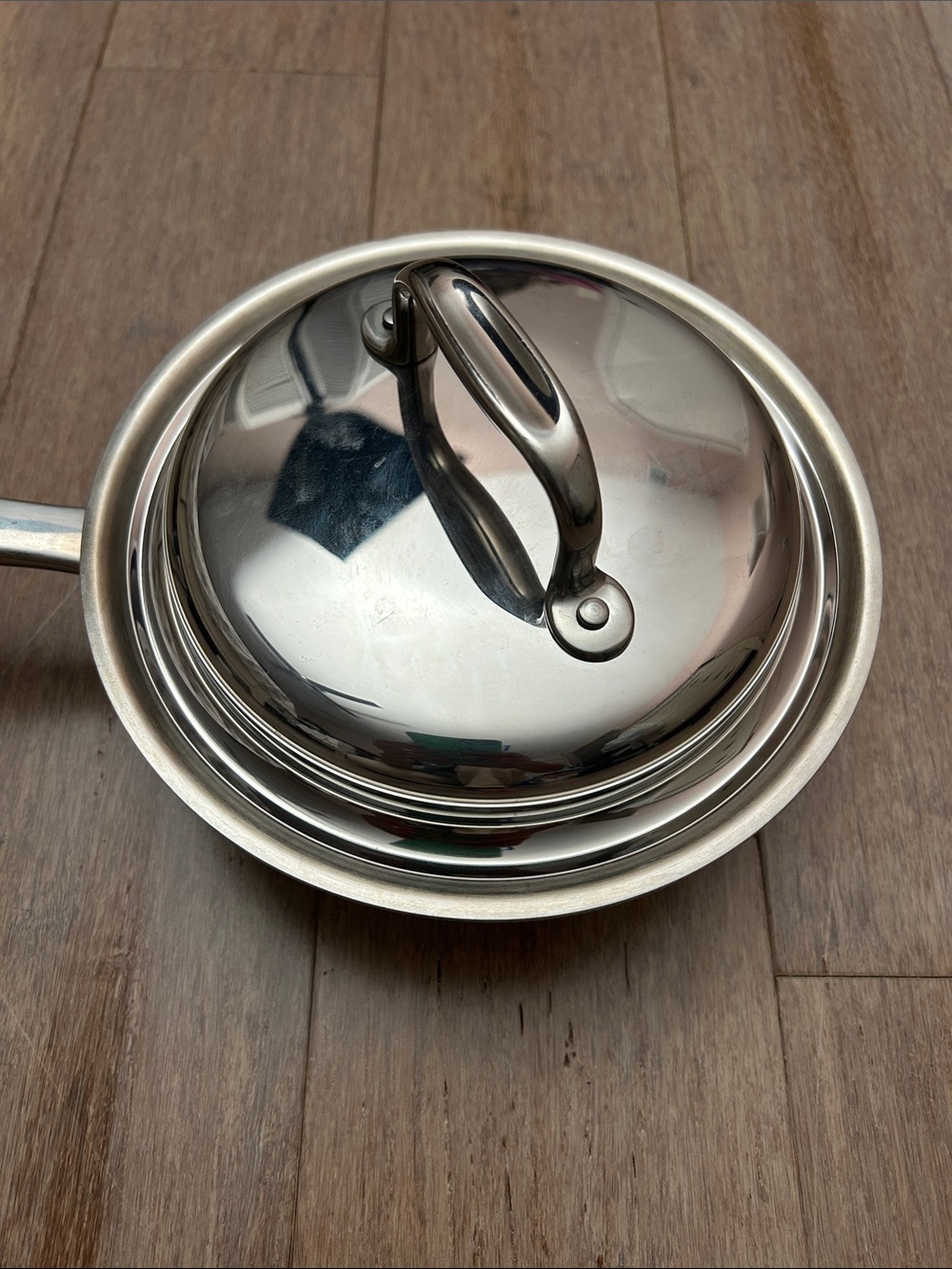 360 cookware Stainless Steel Saucepan with Lid - Silver 1 quart